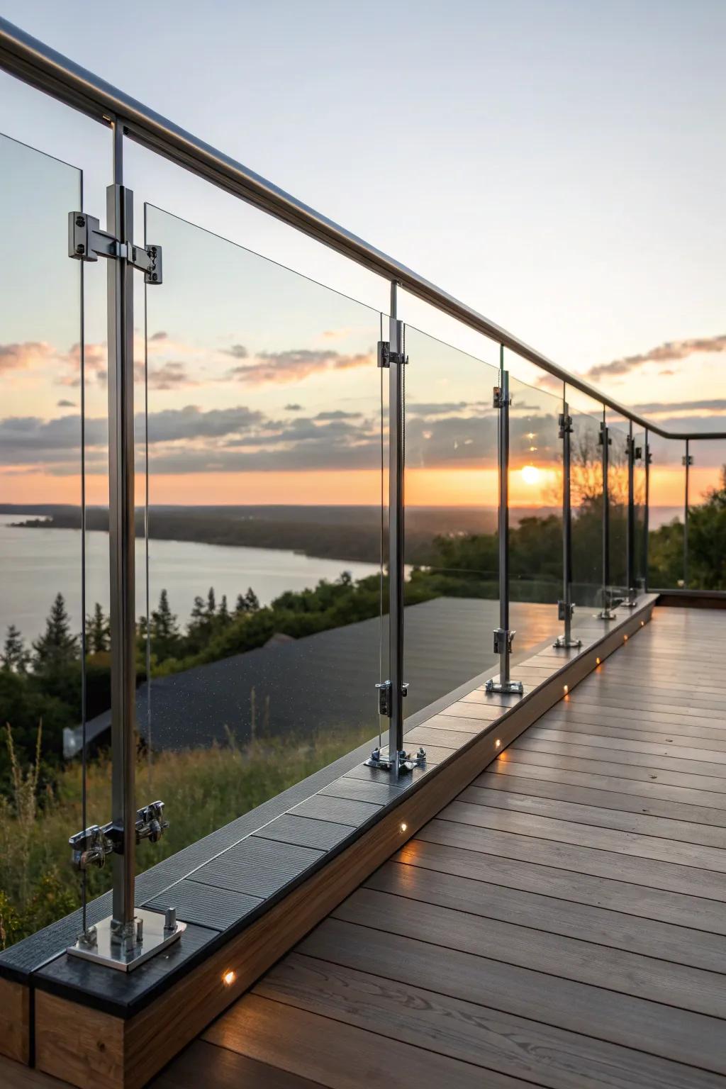 Experience the horizon like never before with sleek glass railings that blend elegance and craftsmanship.