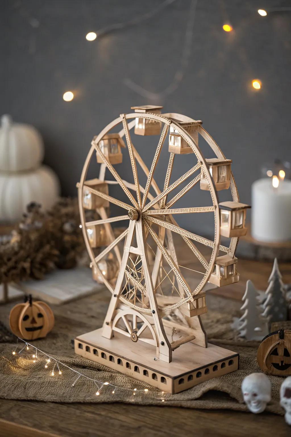 Step right up to the enchanting world of a haunted carnival, where minimalist design meets ghostly charm. 🎡✨