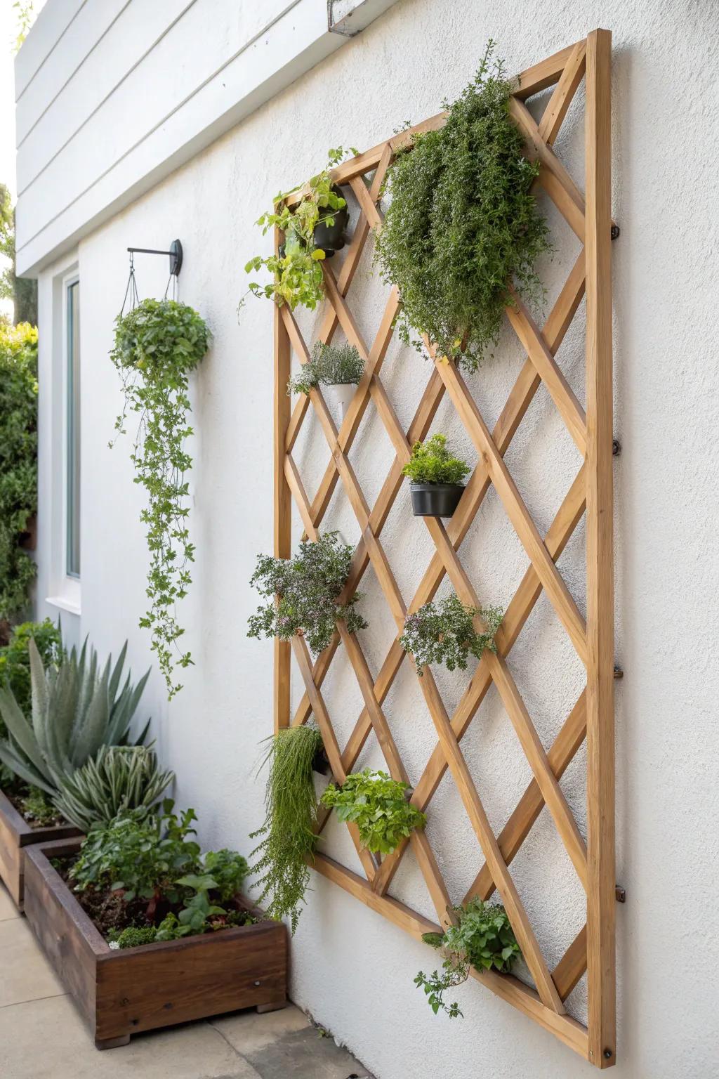 Elevate your space with a stunning vertical garden—where simplicity meets natural beauty.