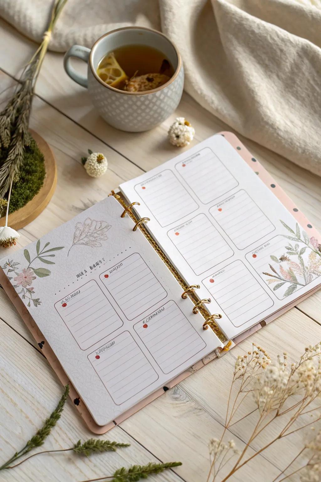 Elevate your planning game with customizable inserts that grow with you. Discover the art of personalizing your weekly planner!