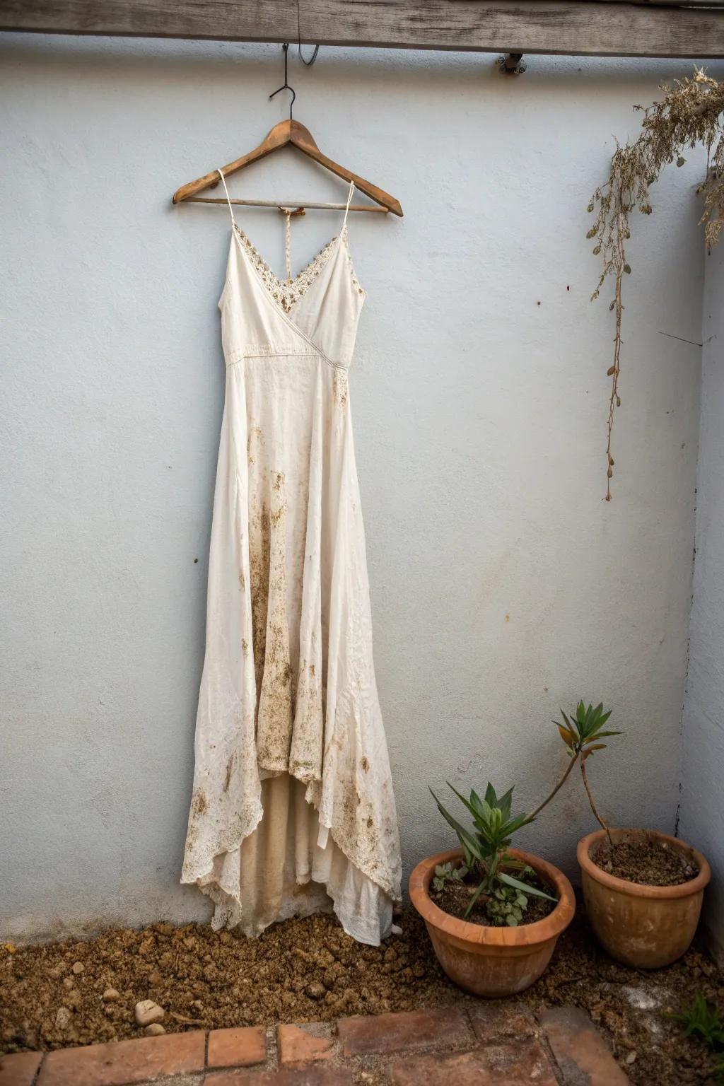 Embrace the art of imperfection with this earthy zombie attire!