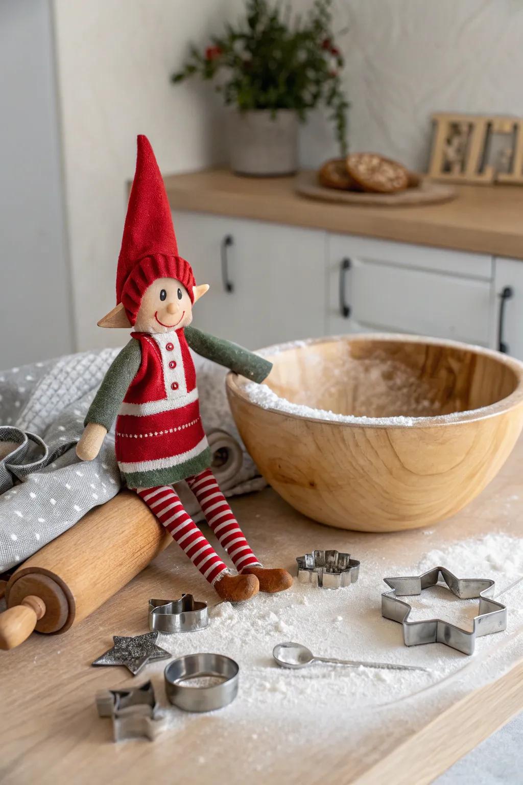 Whisking up some magic in the kitchen! 🍪✨ #ElfBakingAdventure #ScandiBohoCharm