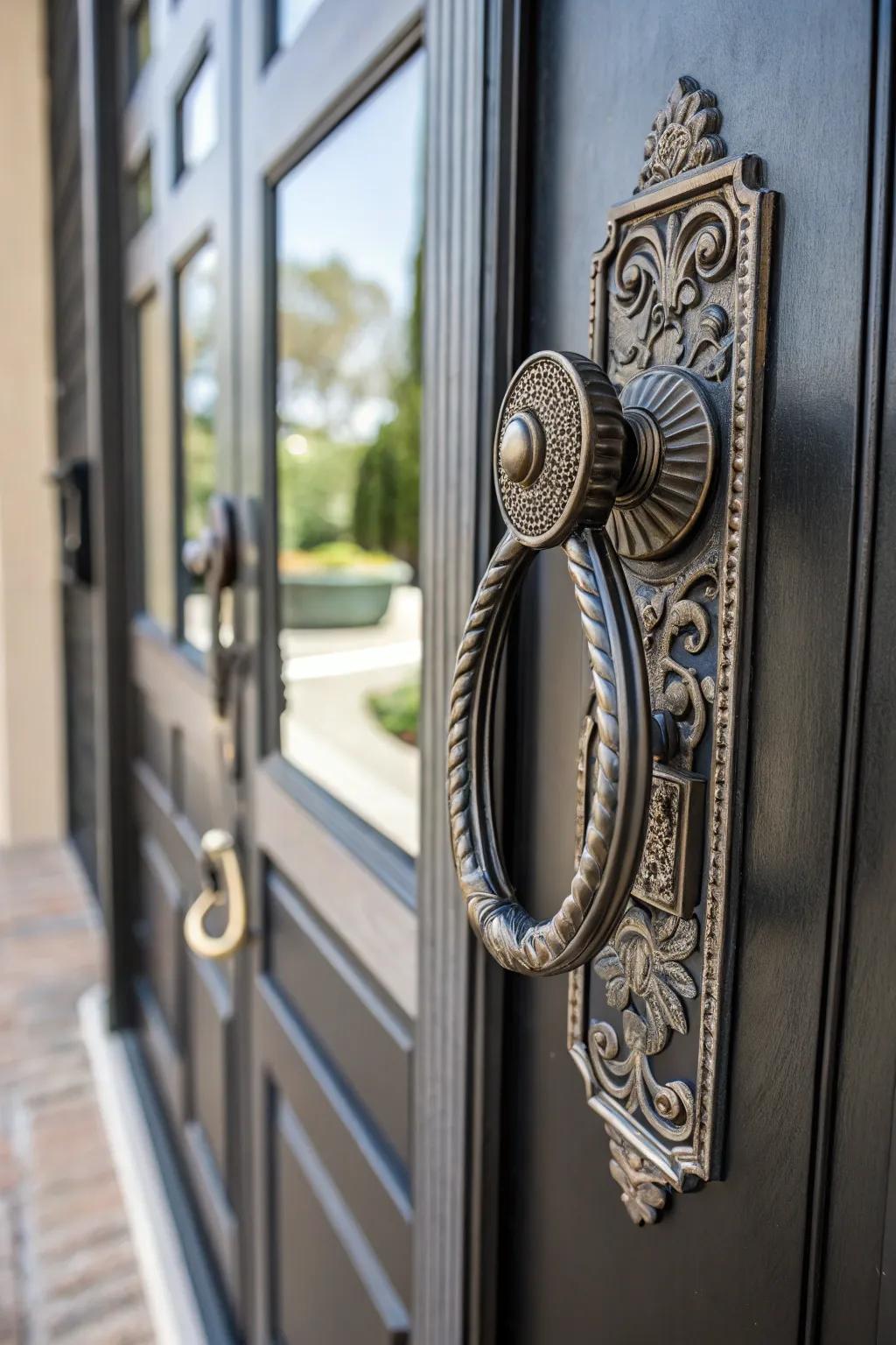 Decorative hardware adds a personal touch to your entryway.