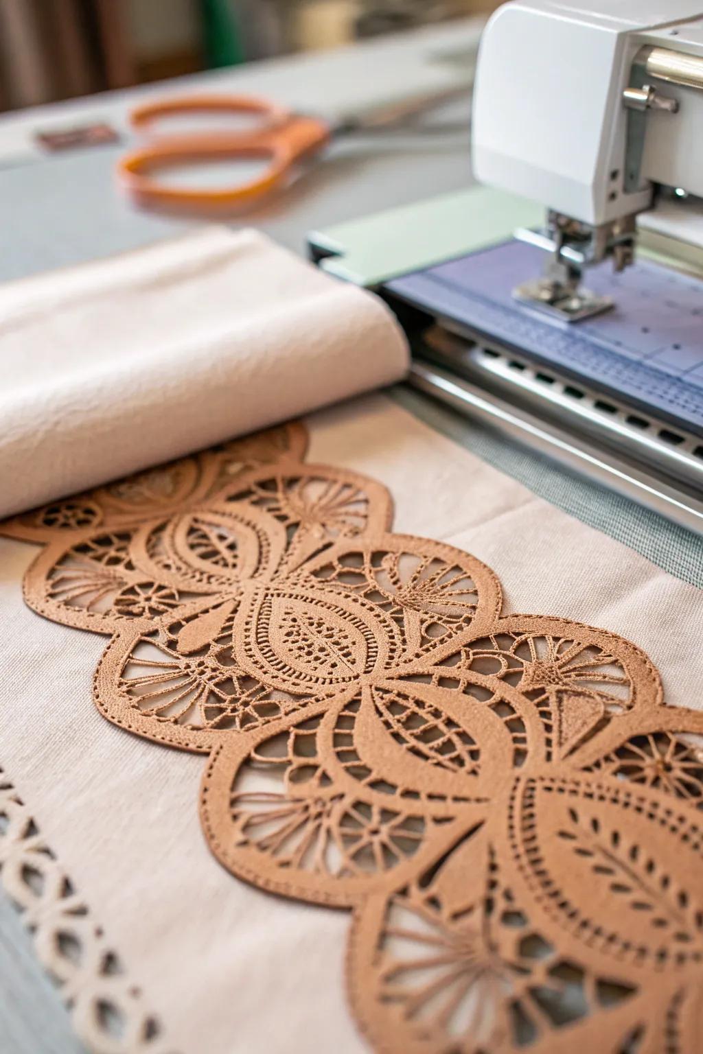 Transform faux leather with Cricut magic—where intricate designs meet minimalist elegance.