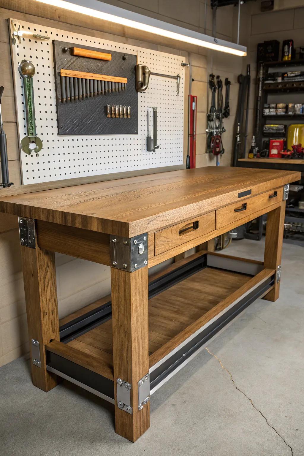 Adjust your crafting experience with this versatile and stylish workbench, perfect for any project.
