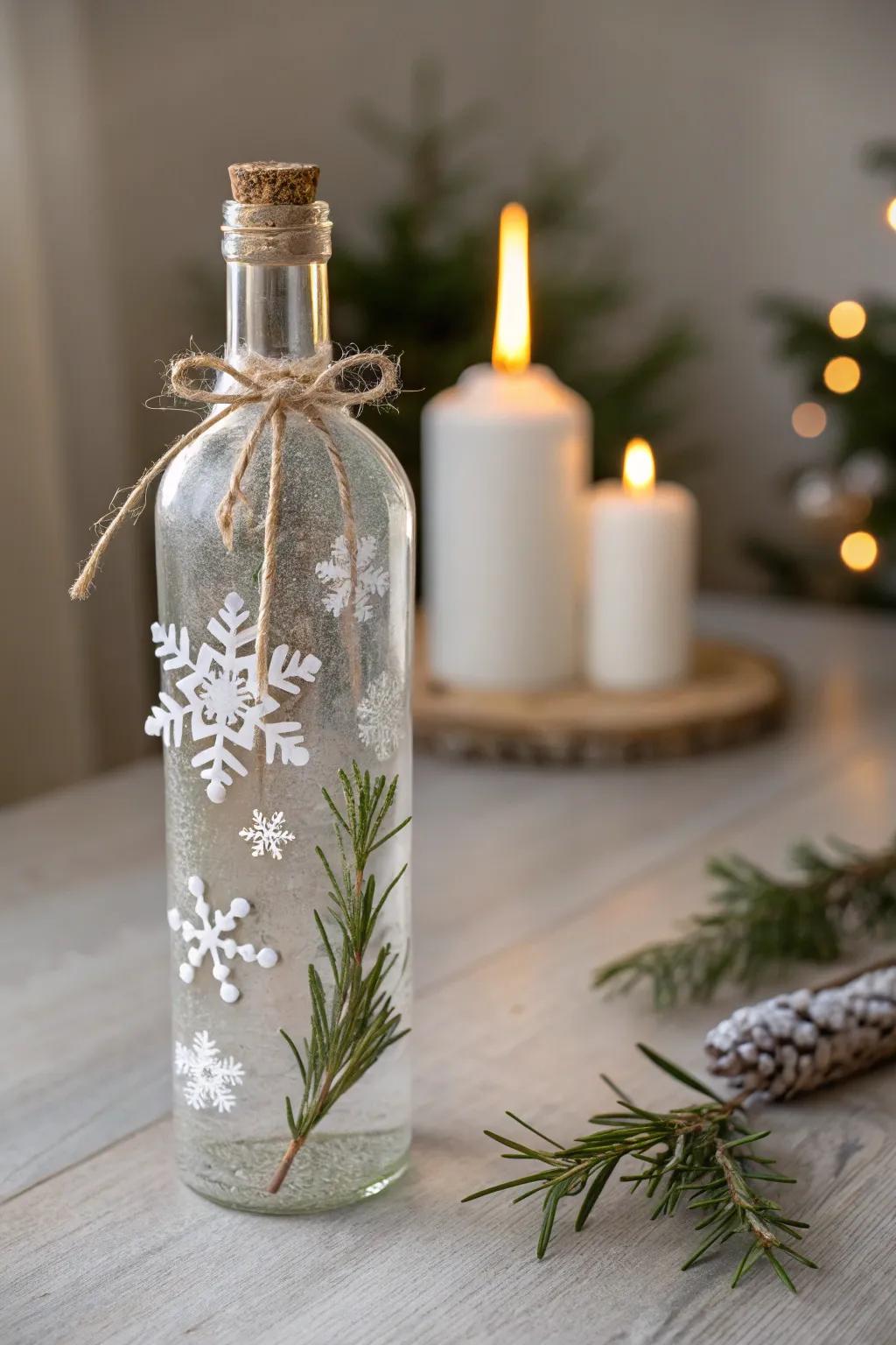 Transform your space with this chic and simple seasonal bottle decor!