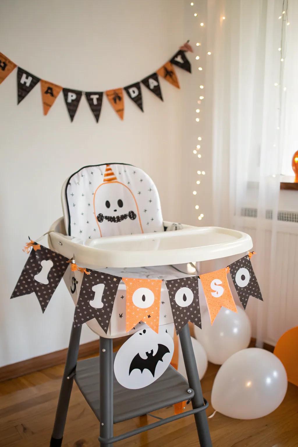 Highlight the birthday star with a spooky banner.