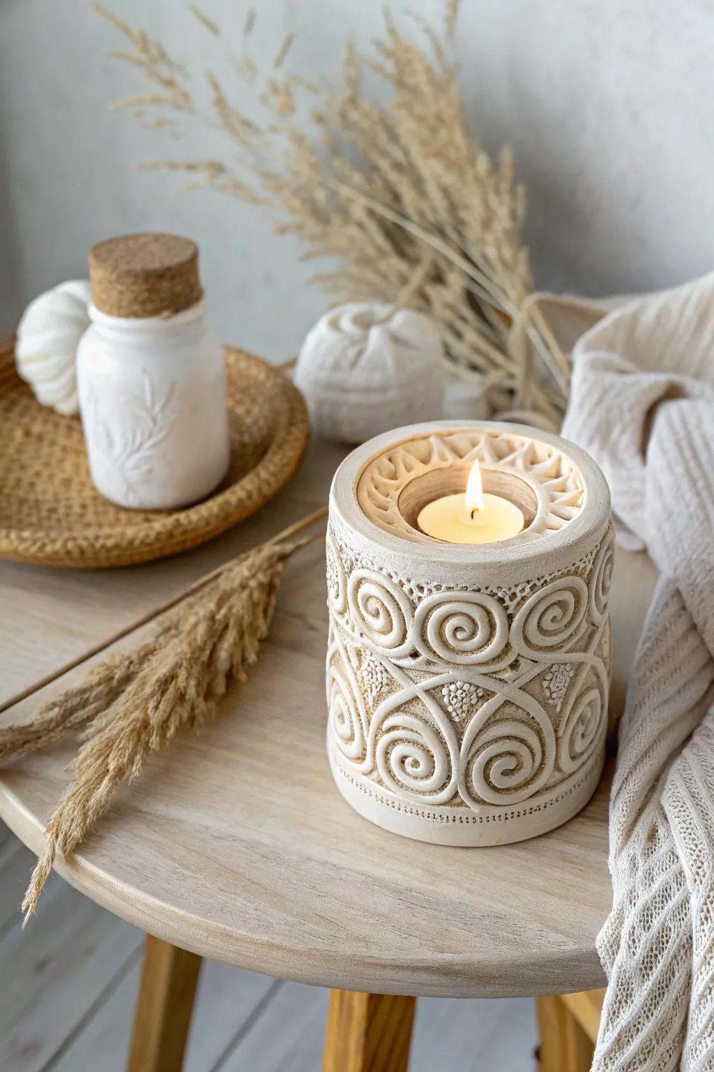 Illuminate your space with the cozy glow of handmade elegance.