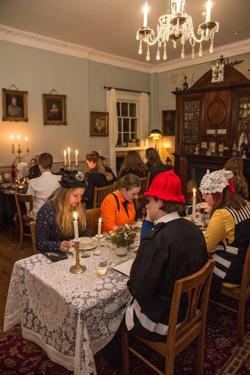 Unleash your inner detective with a thrilling murder mystery dinner.