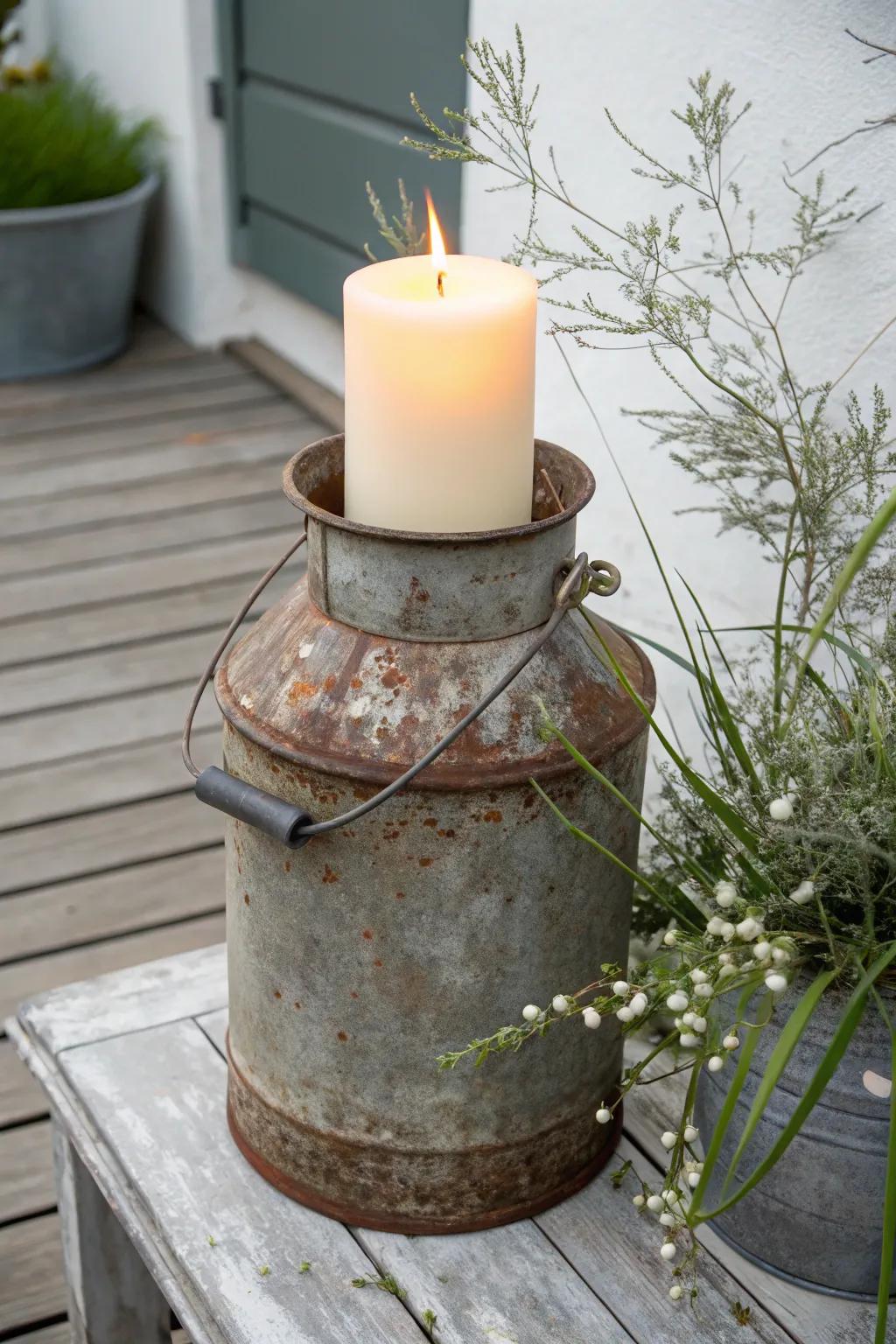 Transform your patio with the enchanting glow of repurposed elegance. ✨