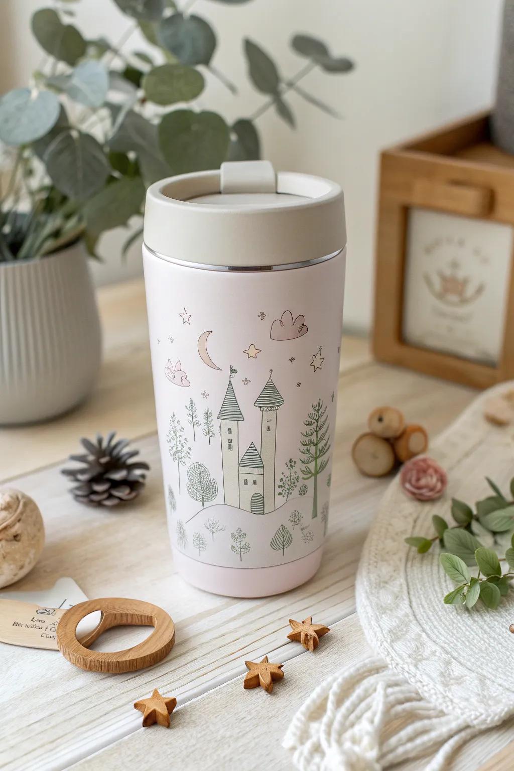 Sip into a world of wonder with this enchanting fantasy-themed kids tumbler. Perfect for sparking bedtime stories and daydreams!