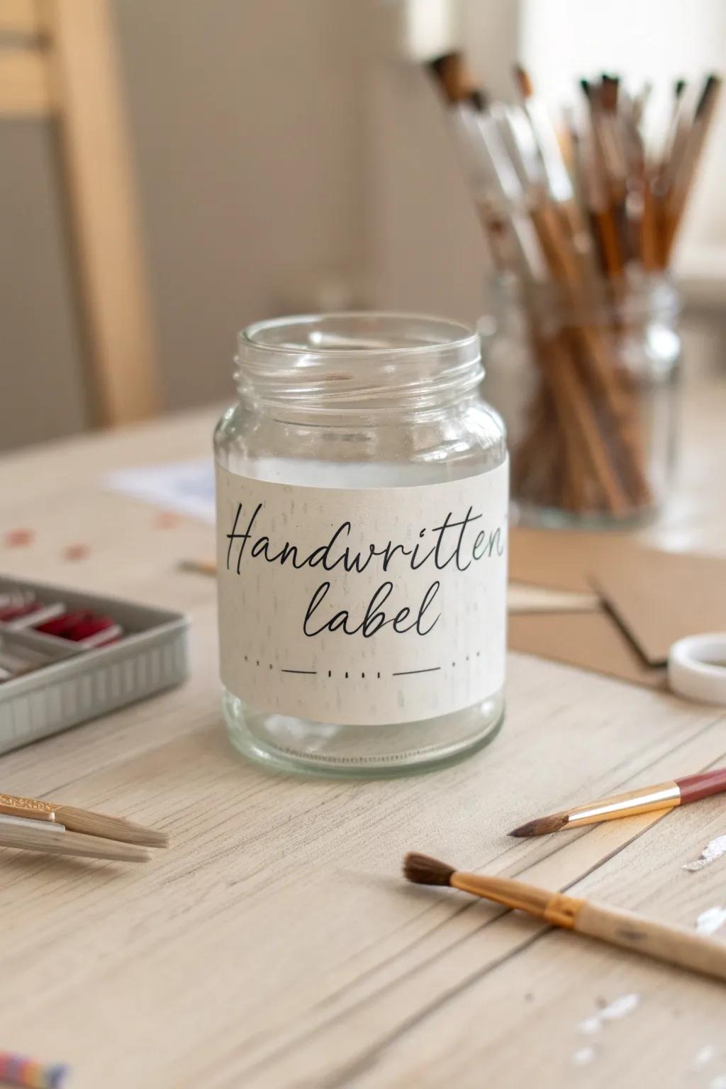 Add a personal touch with beautifully handwritten labels.