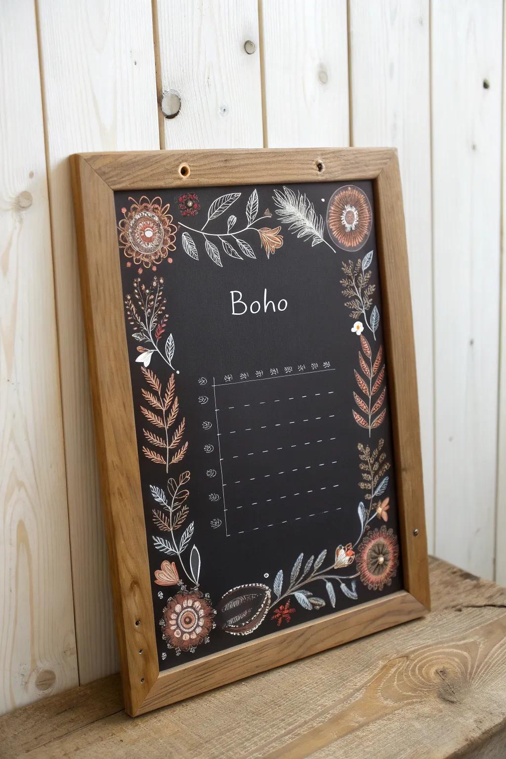 Embrace the seasons with elegant chalkboard border art. A perfect blend of simplicity and nature for your minimalist space.