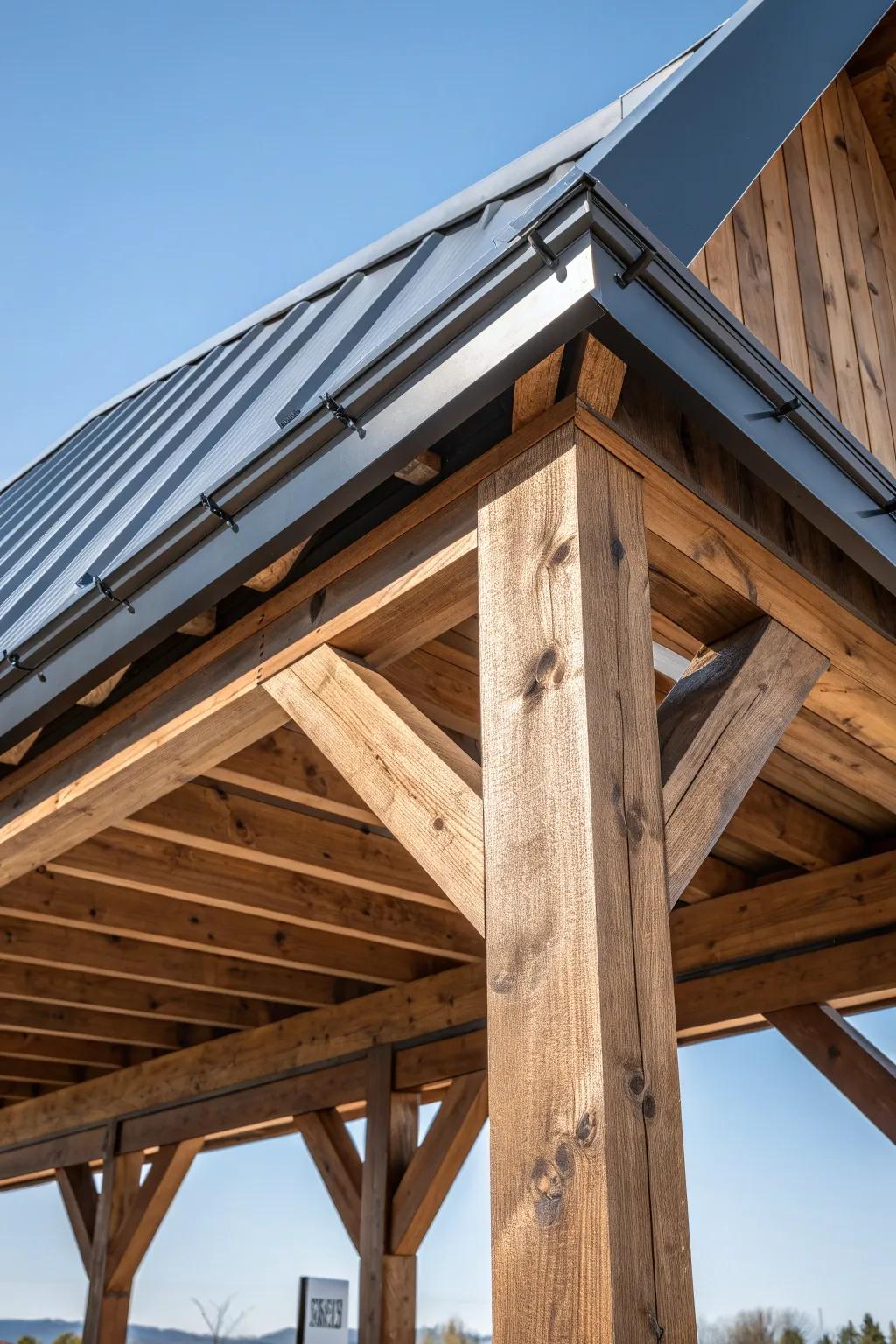 Craftsmanship at its finest: where rustic wood meets sleek metal.