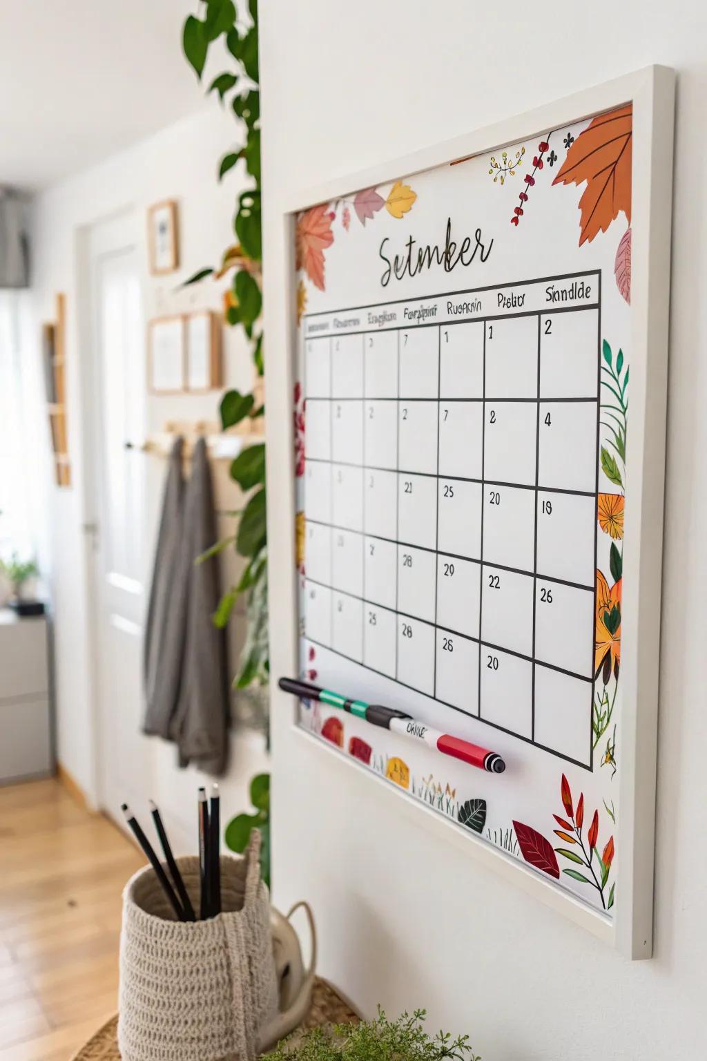 Embrace the beauty of simplicity and color with this vibrant November calendar.
