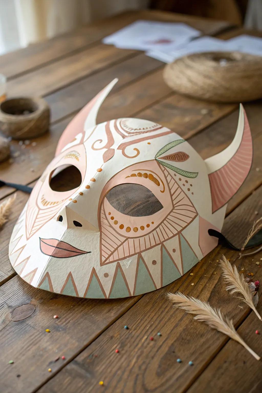 Unleash your creativity this Halloween with a handmade monster mask that blends Scandinavian minimalism with bohemian charm.
