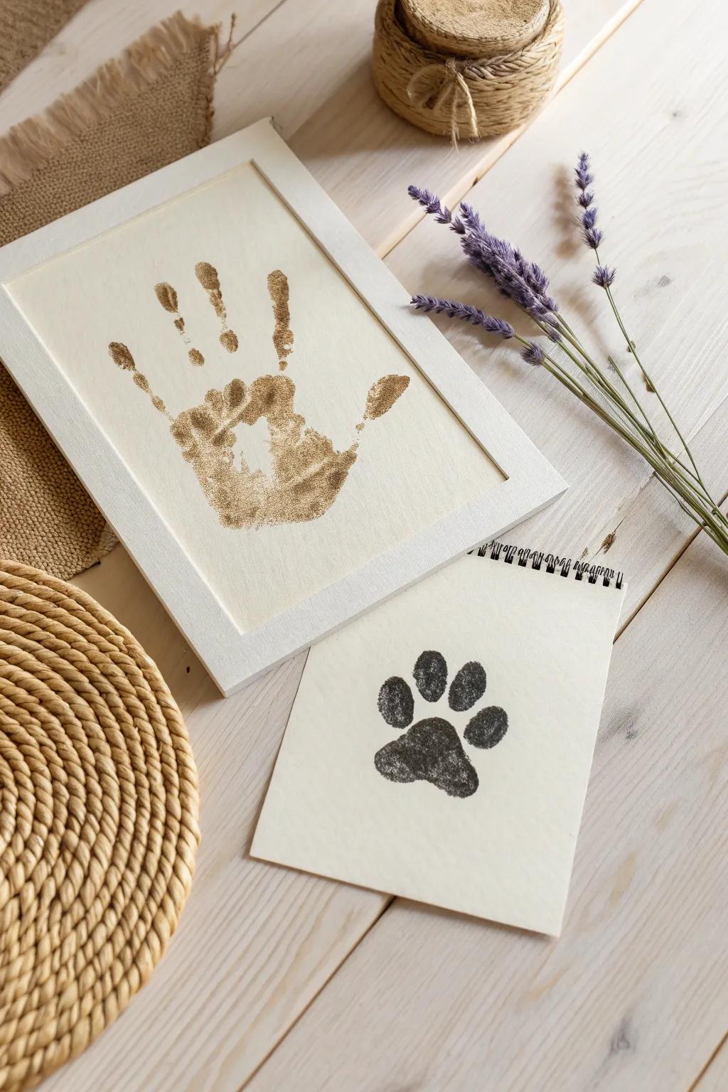 Celebrate the bond with your furry friend through artful simplicity. 🌿🐾