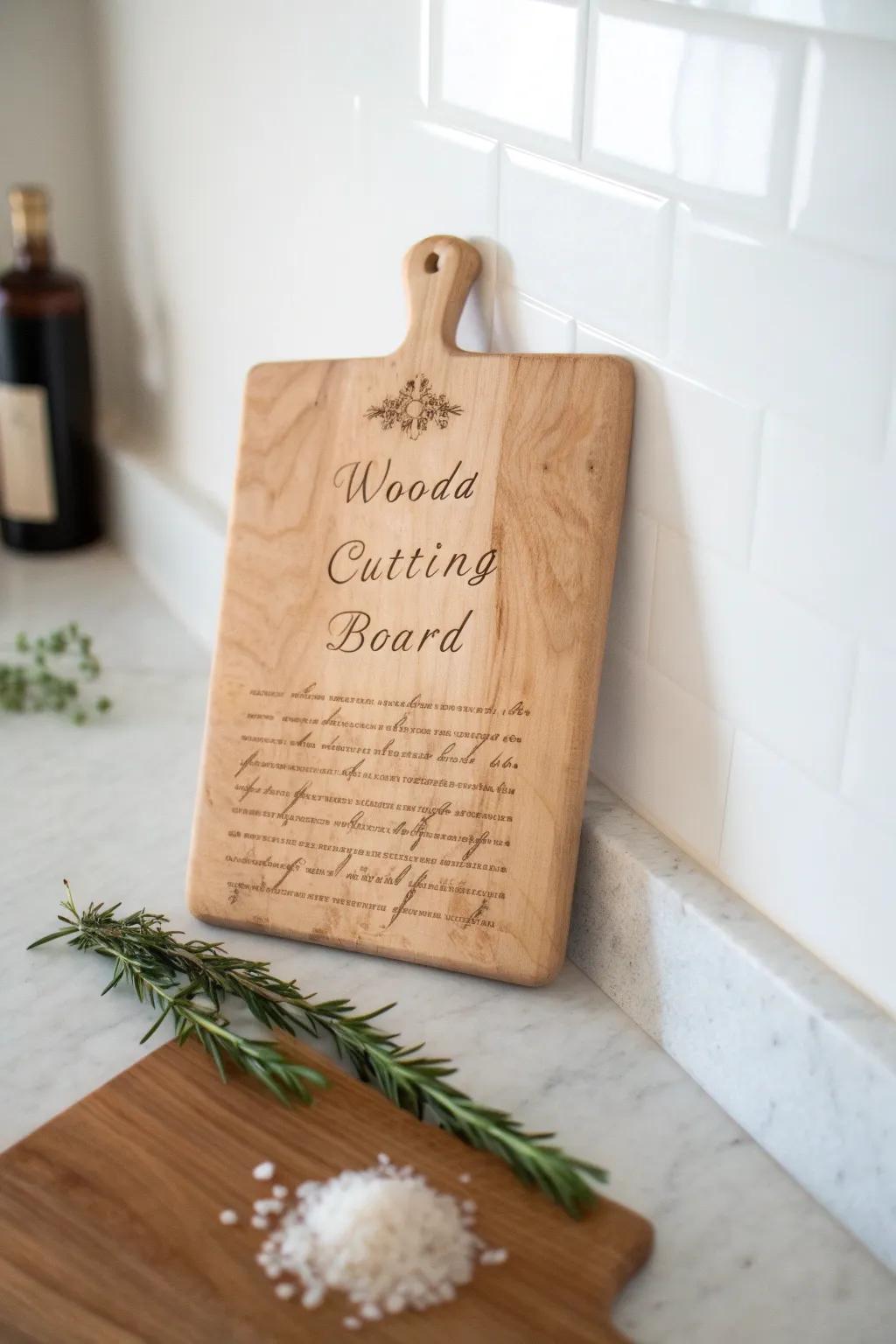 Elevate your kitchen with a personalized touch—where craftsmanship meets culinary love.