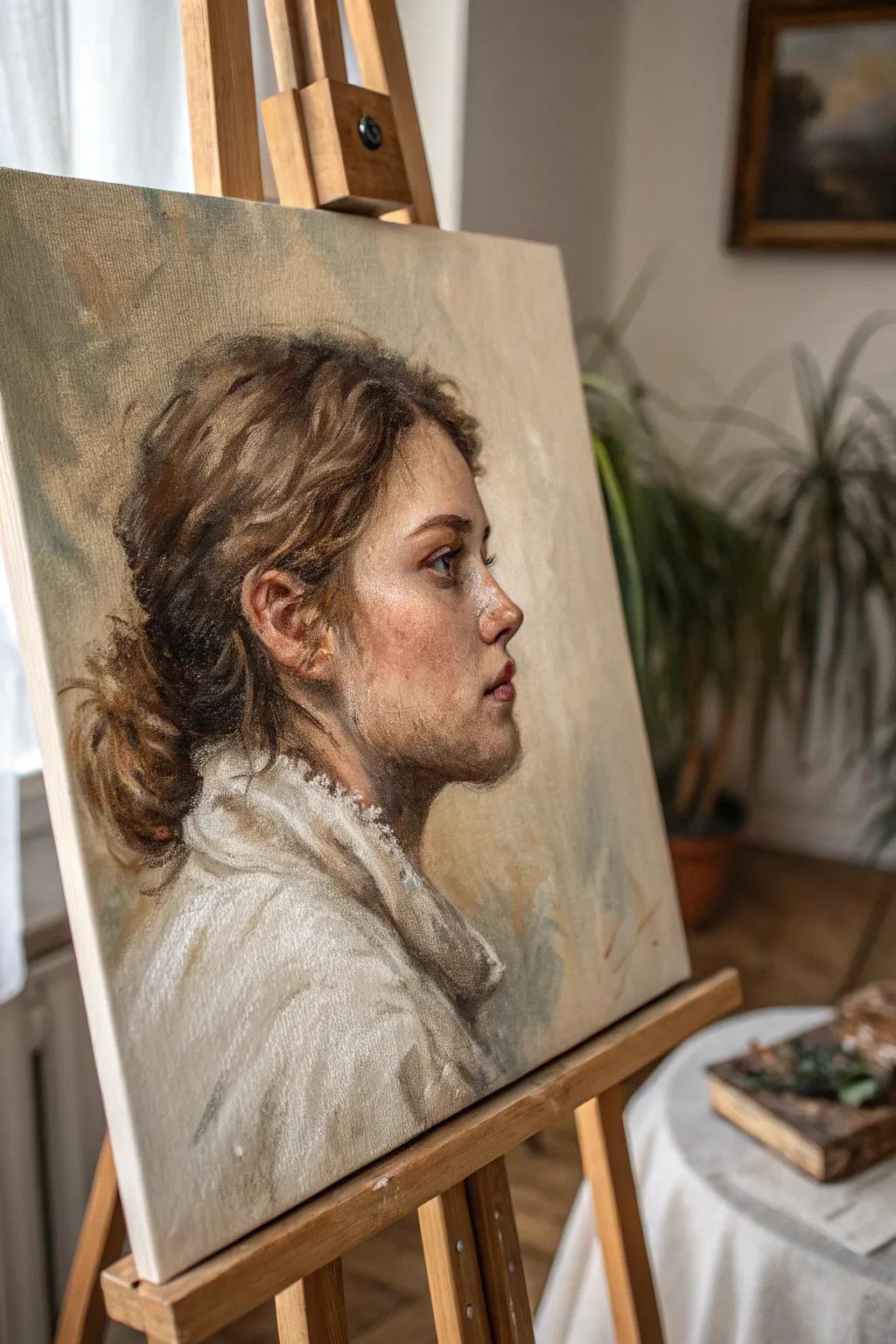 Embrace the beauty of texture in portrait painting; where every brushstroke tells a story.