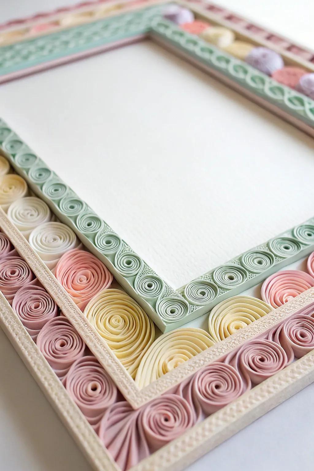 Embrace creativity with layered paper borders that add depth and charm to your decor.