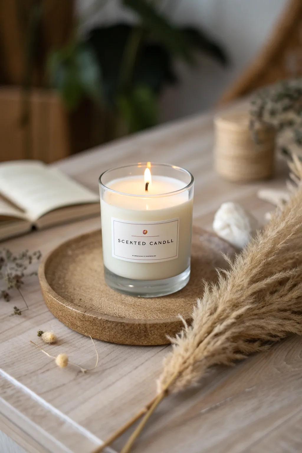 Elevate your quinceañera with personalized scented candles, merging minimalist elegance and boho charm.