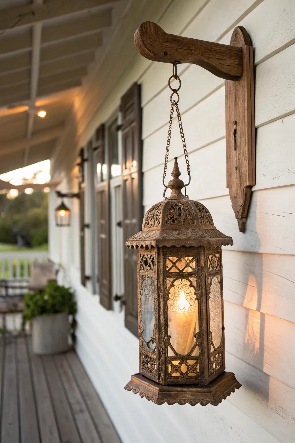 Illuminate your space with timeless elegance: a vintage lantern that captures the essence of rustic charm.