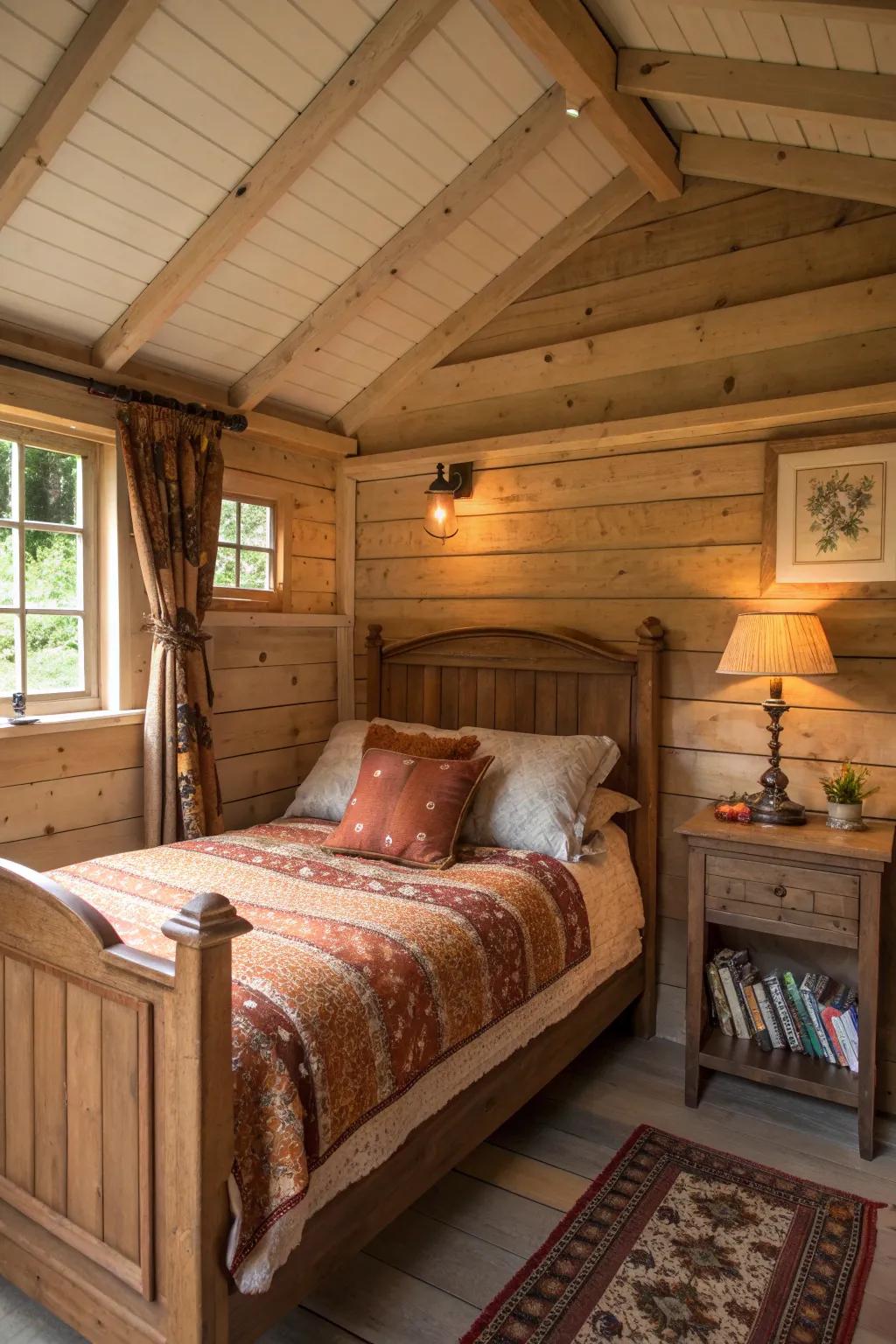 Transform your shed into a cozy guest retreat with craftsmanship at its finest.