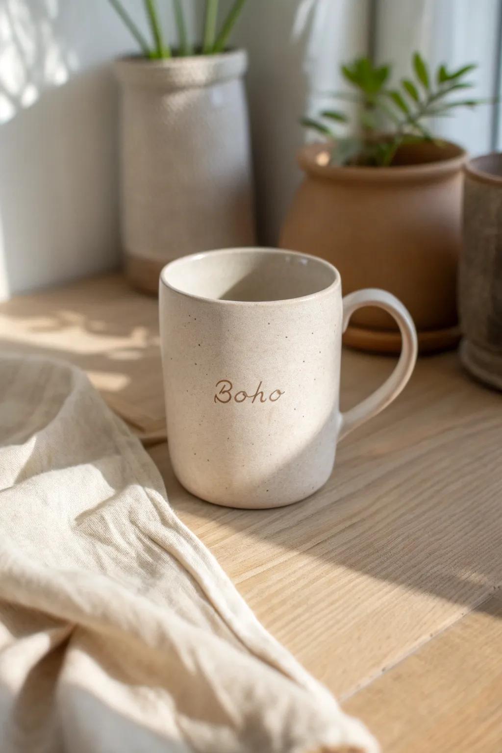 Add a personal touch to your morning routine with a beautifully crafted slab mug, engraved with your favorite message.