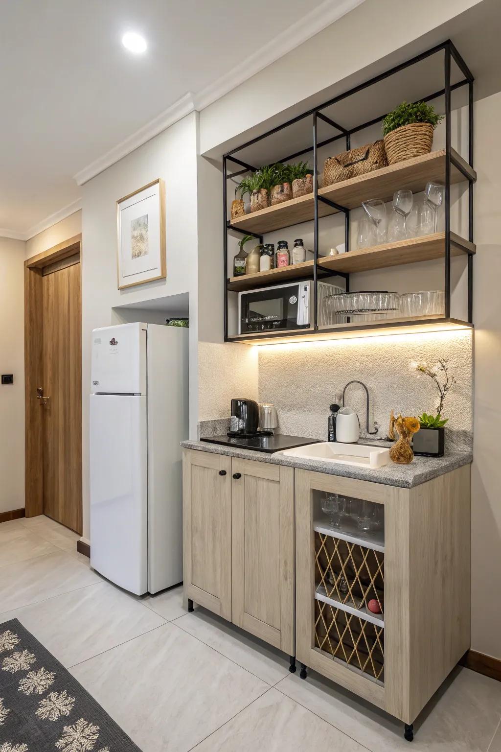 Elevate your spare room with a stylish kitchenette for entertaining.