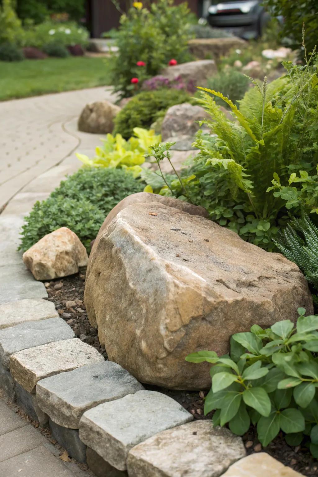 Elevate your garden with striking stone accents that blend nature and craftsmanship.