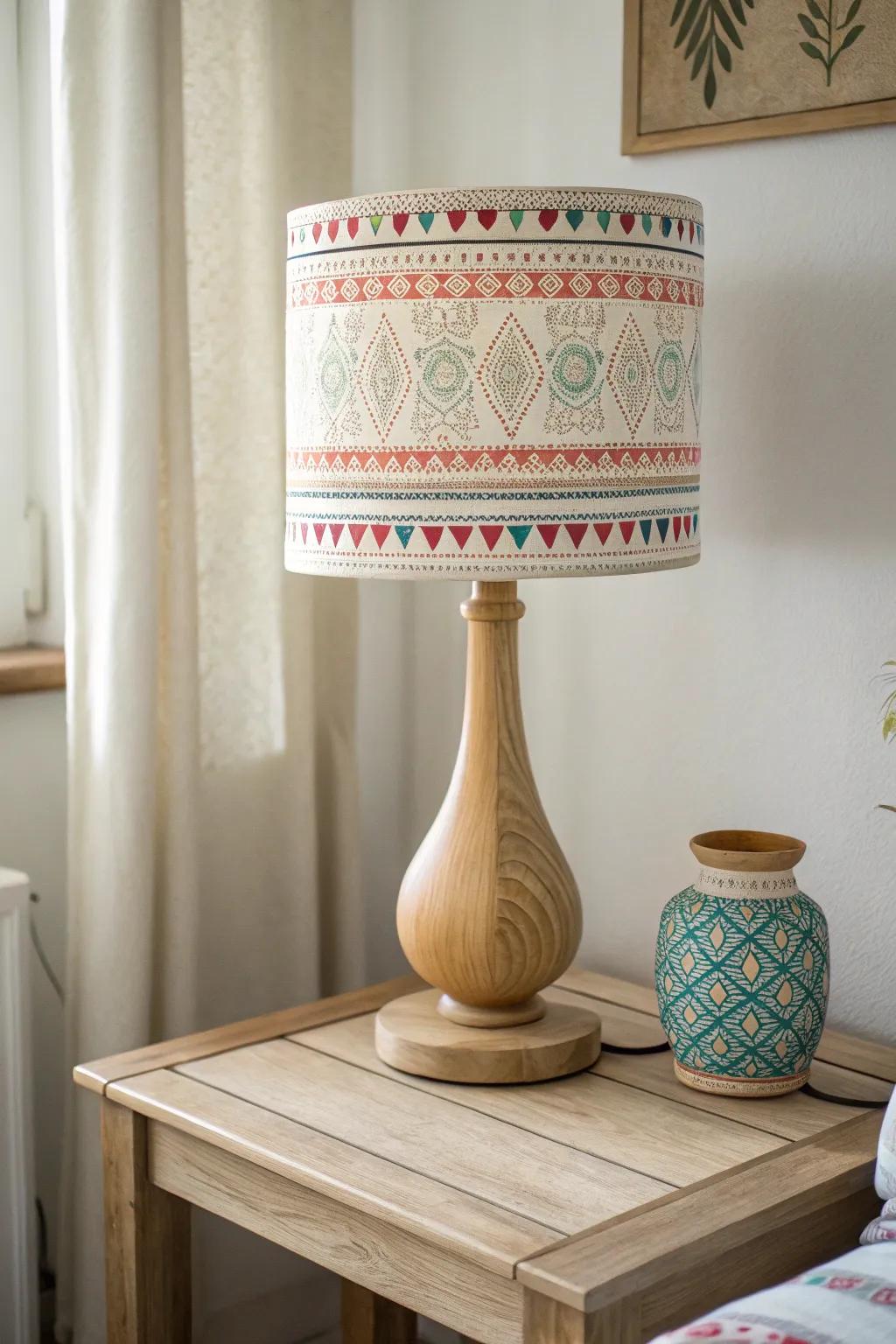 Brighten your space with a playful washi tape lampshade makeover. Perfect for a cozy reading nook!