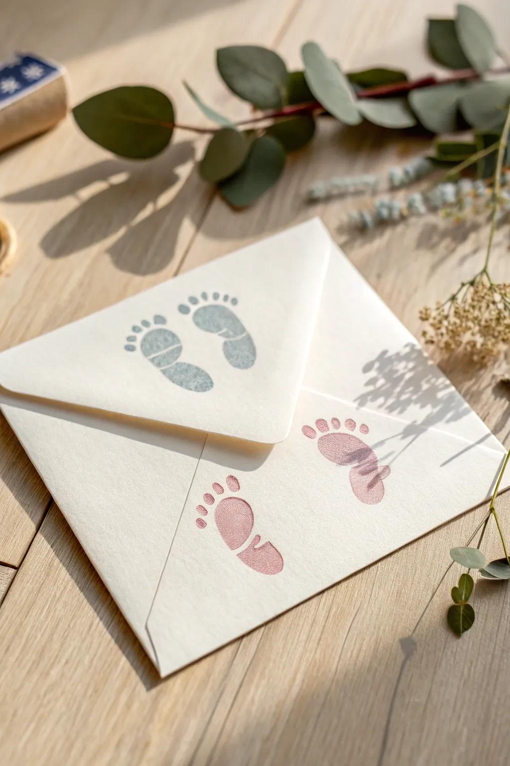 Discover tiny fairy footprints on a magical letter, creating a whimsical touch to your tooth fairy tradition.