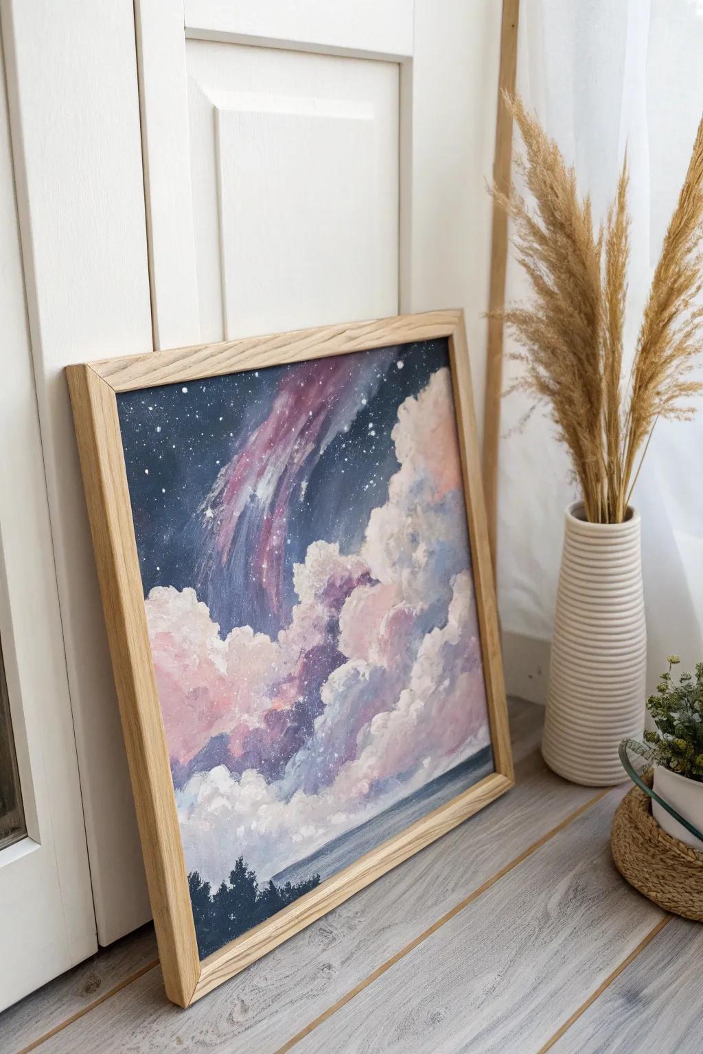 Infuse your space with vibrant energy through the serene beauty of dynamic skies.