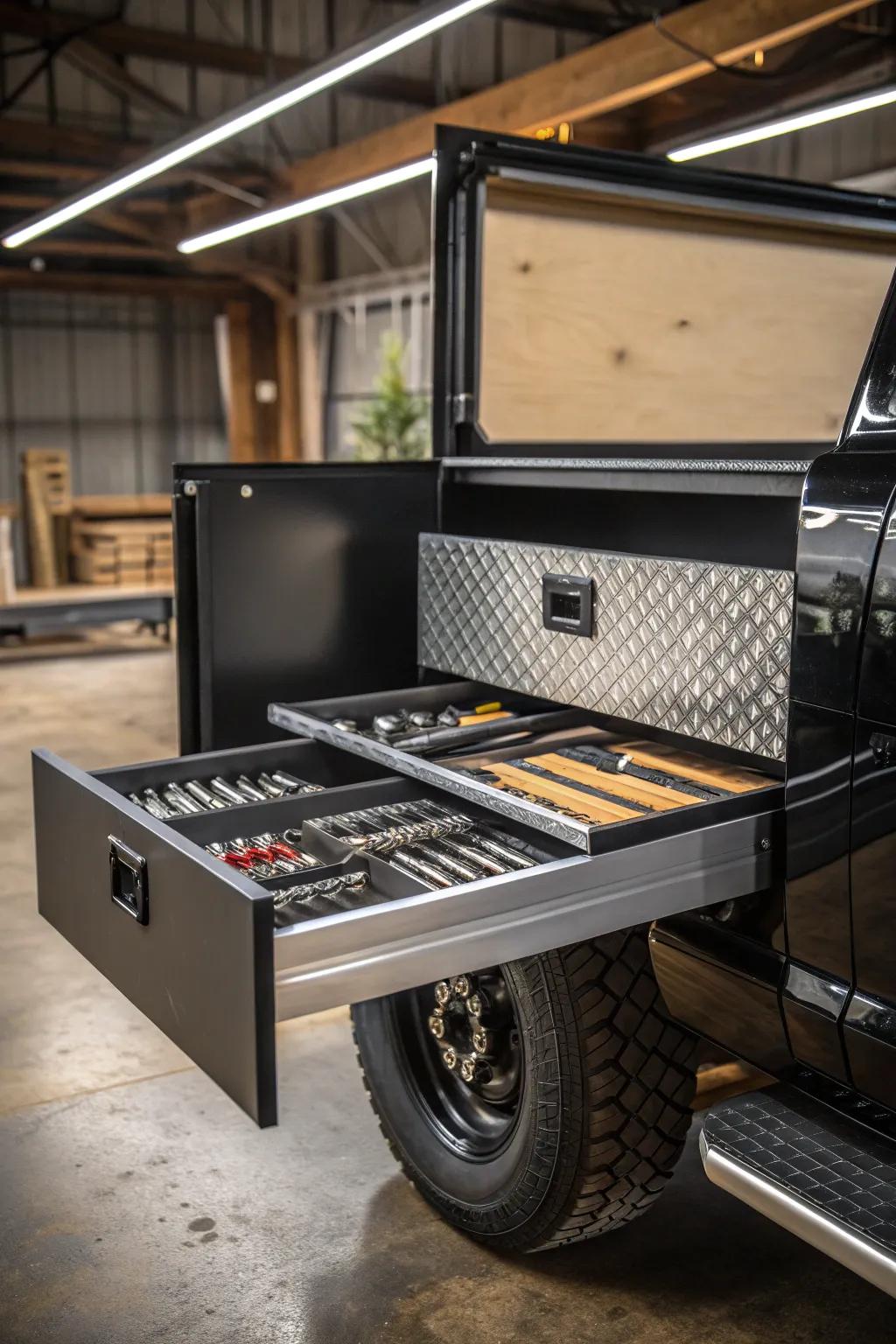 Unlock efficiency with slide-out drawers—where craftsmanship meets convenience.
