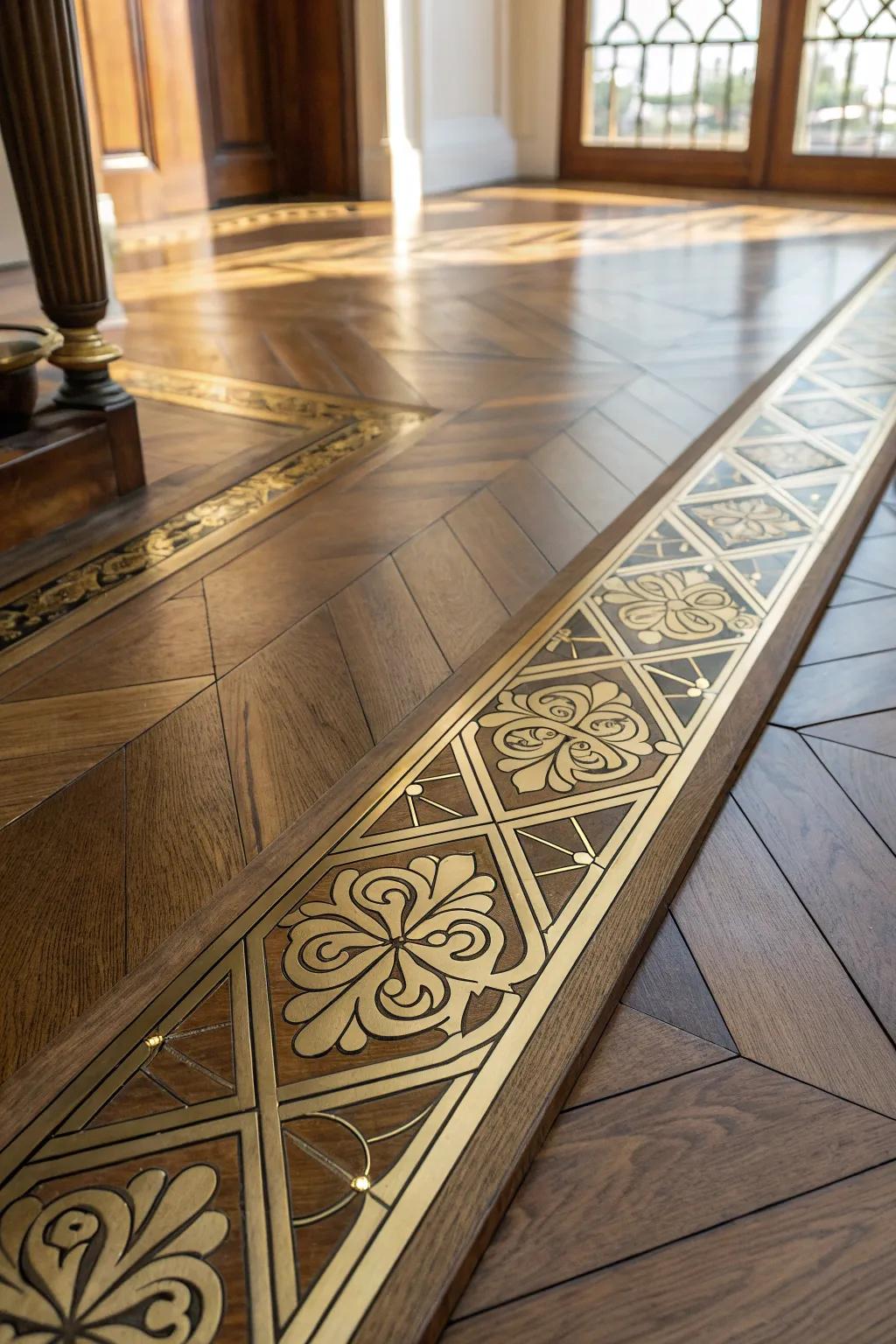 Elevate your space with the timeless elegance of brass inlays.