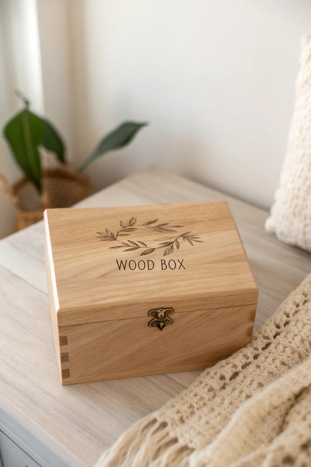A touch of personalization transforms a wooden box into a timeless treasure.