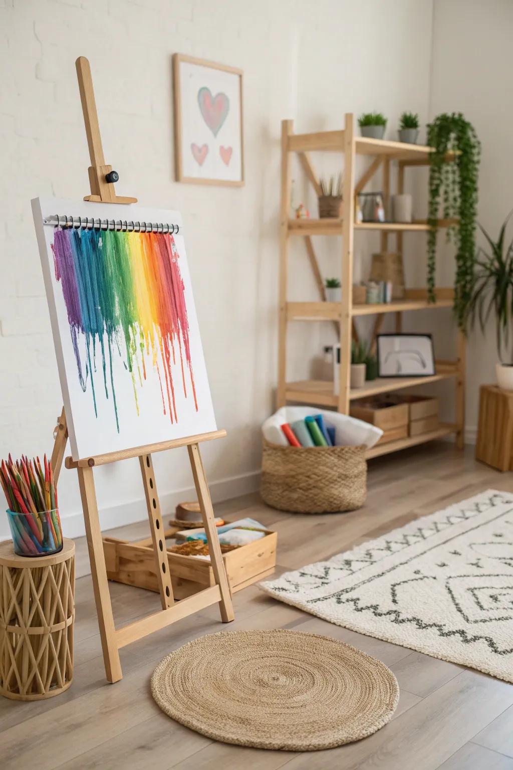 Transform broken crayons into vibrant art with this minimalist upcycling project!