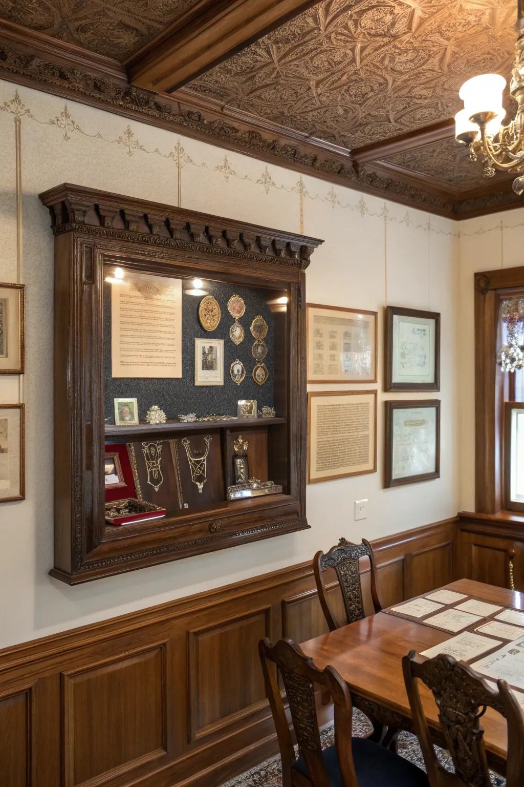 Keep family history alive with heirloom shadow boxes.