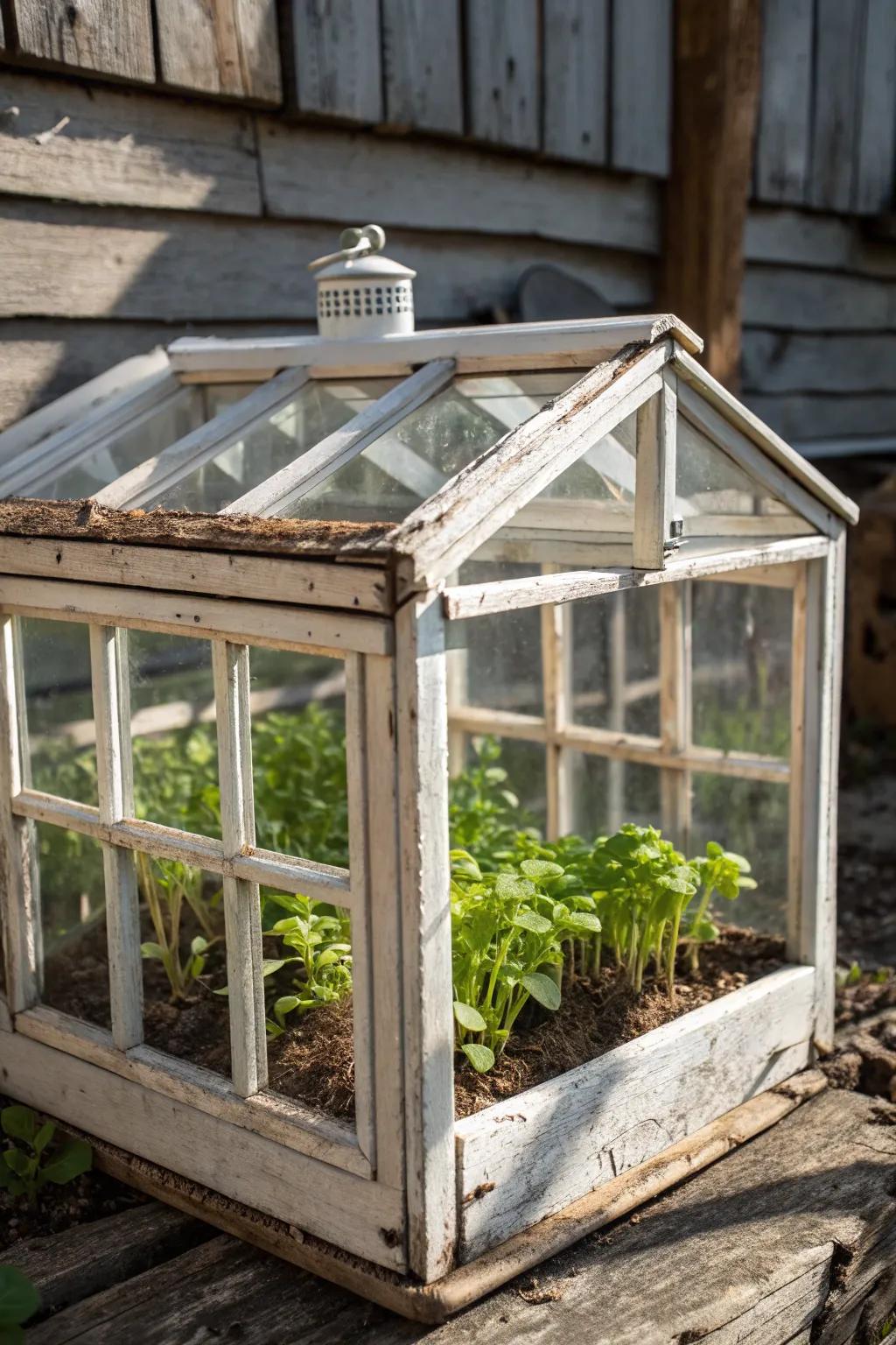 Craft your botanical haven with vintage window charm.