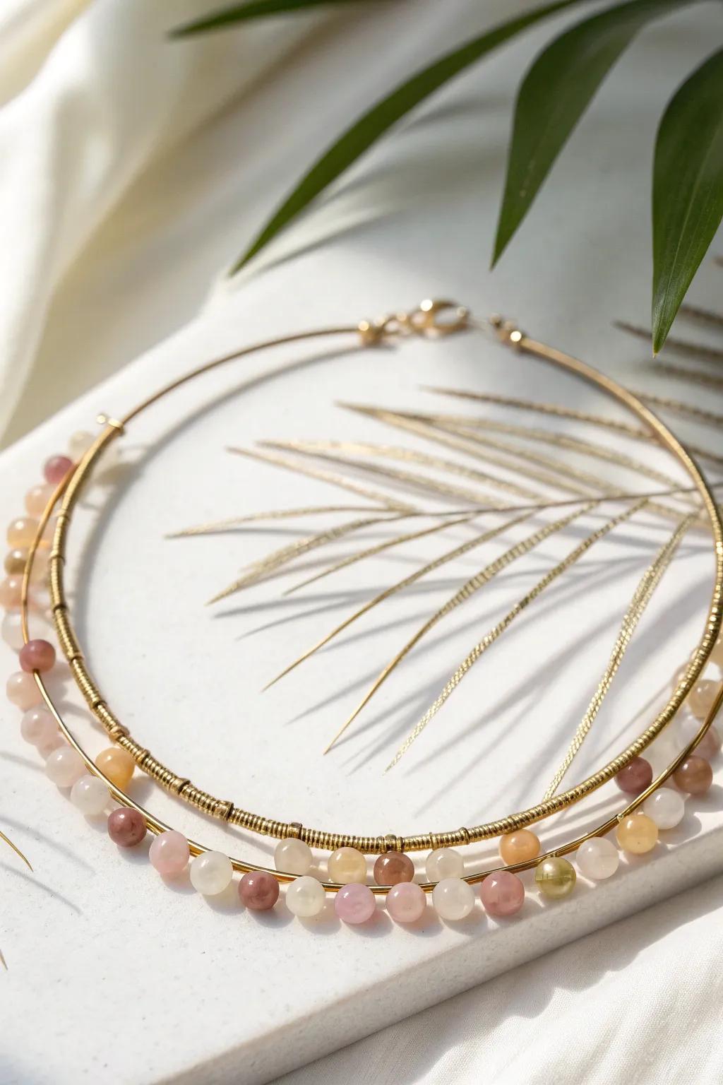 Add a touch of magic to your decor with this beaded wire wreath masterpiece.