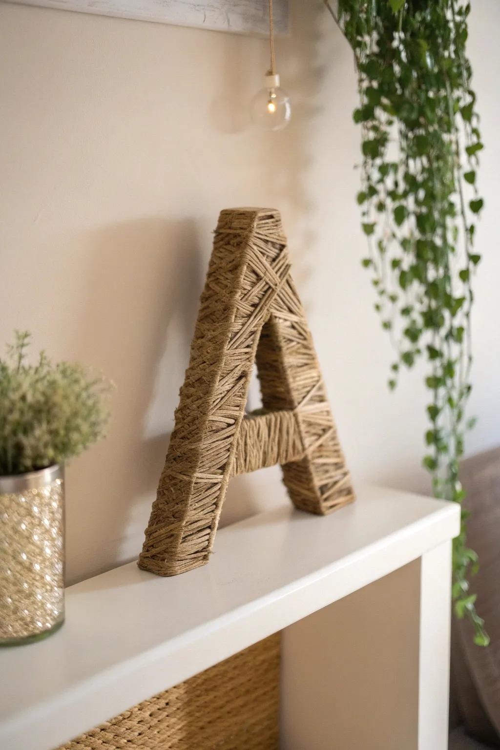Embrace rustic elegance with nature-inspired twig letters for your home decor.