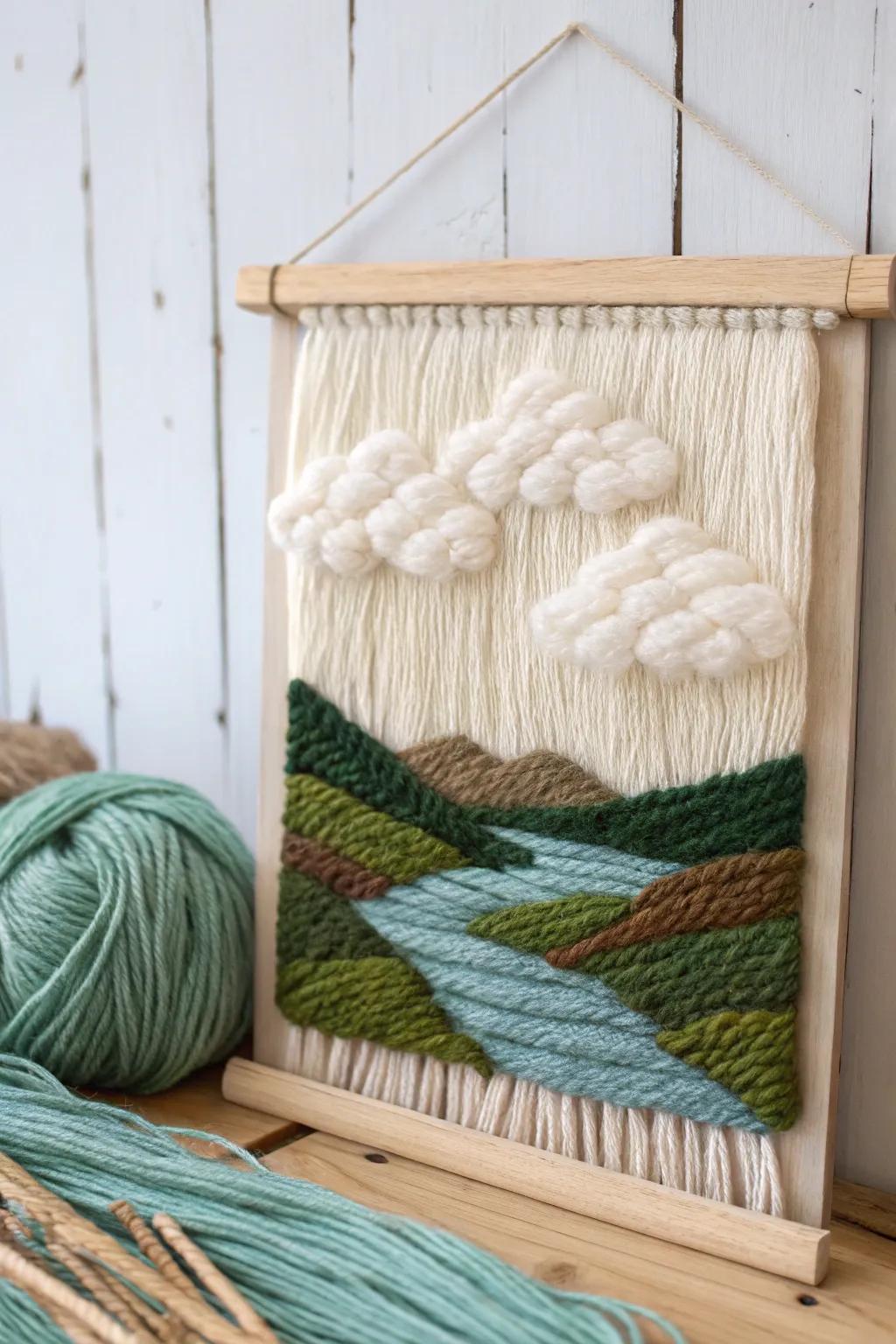 Discover the art of textured yarn landscapes, where simplicity meets tactile beauty.
