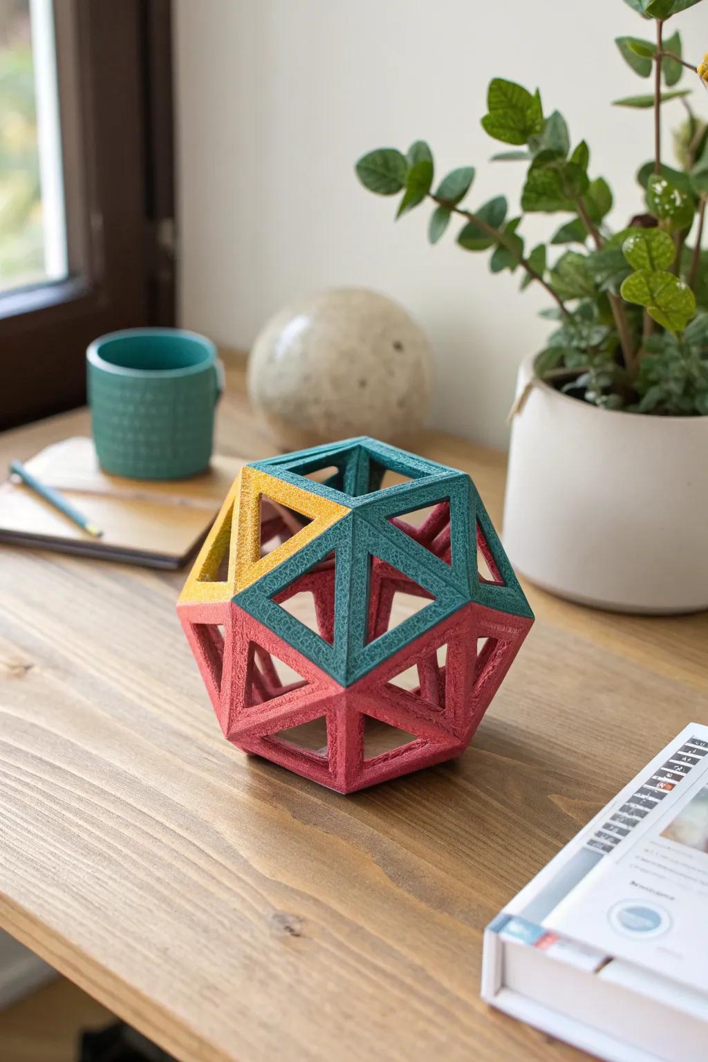 Elevate your decor with this stunning 3D-printed geometric masterpiece, crafted for the minimalist at heart.