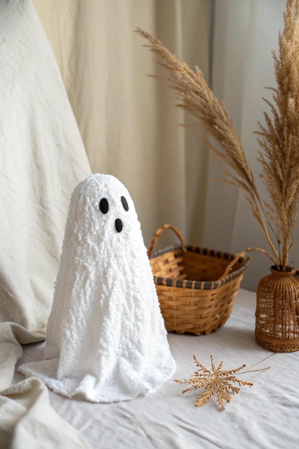 Elevate your Halloween crafts with charming puffy paint ghosts that delight with whimsy and simplicity.