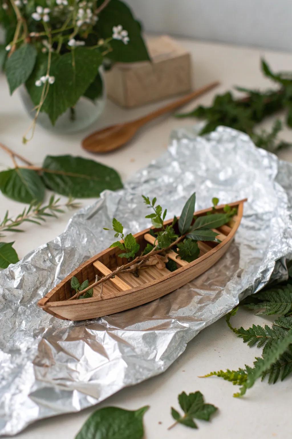 Set sail on creativity! Dive into the fun of Foil River Races with this charming DIY adventure. 🌿✨