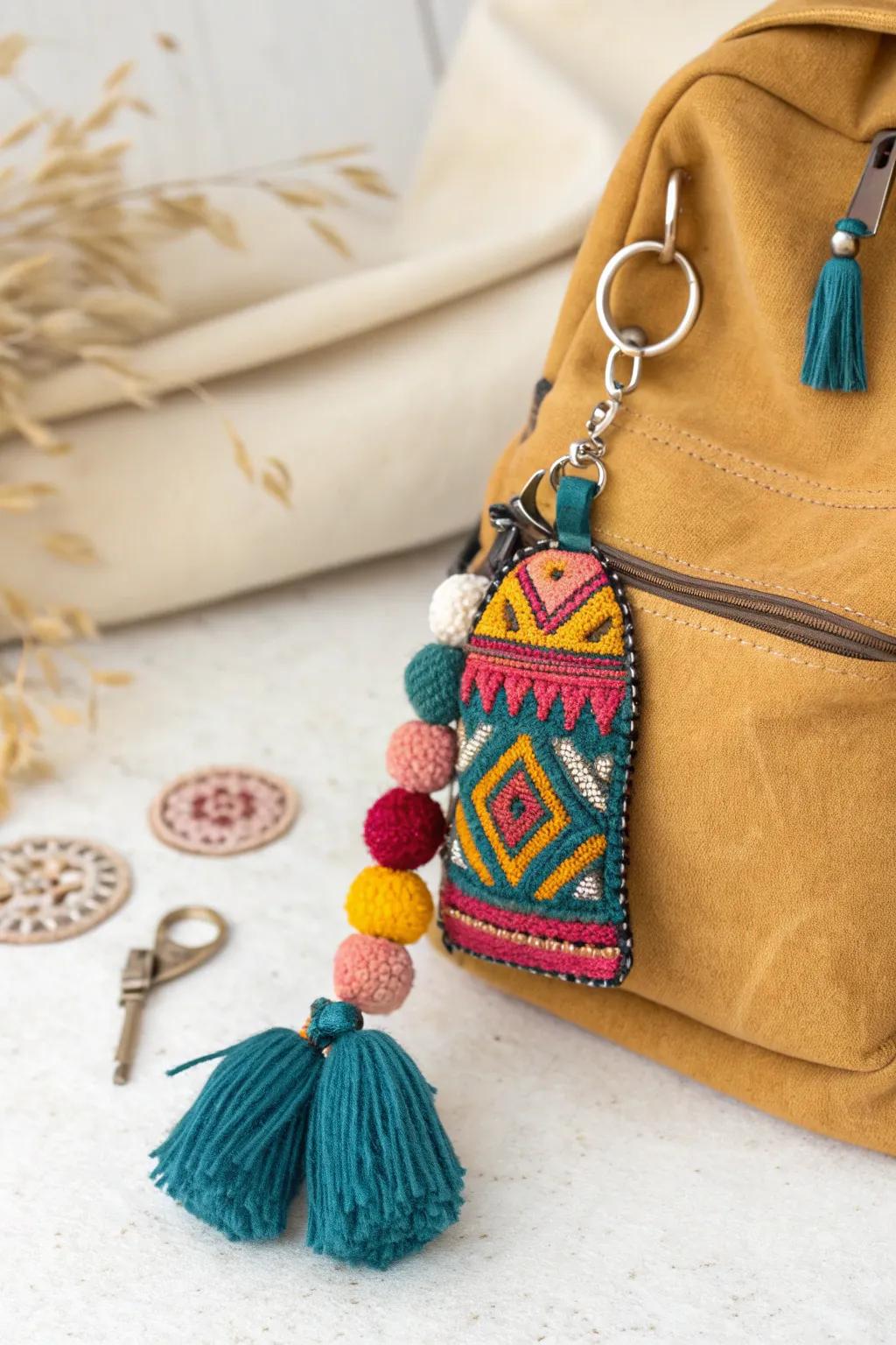 Add a touch of handmade charm to your child's backpack with these delightful bead and felt creations. 🎒✨
