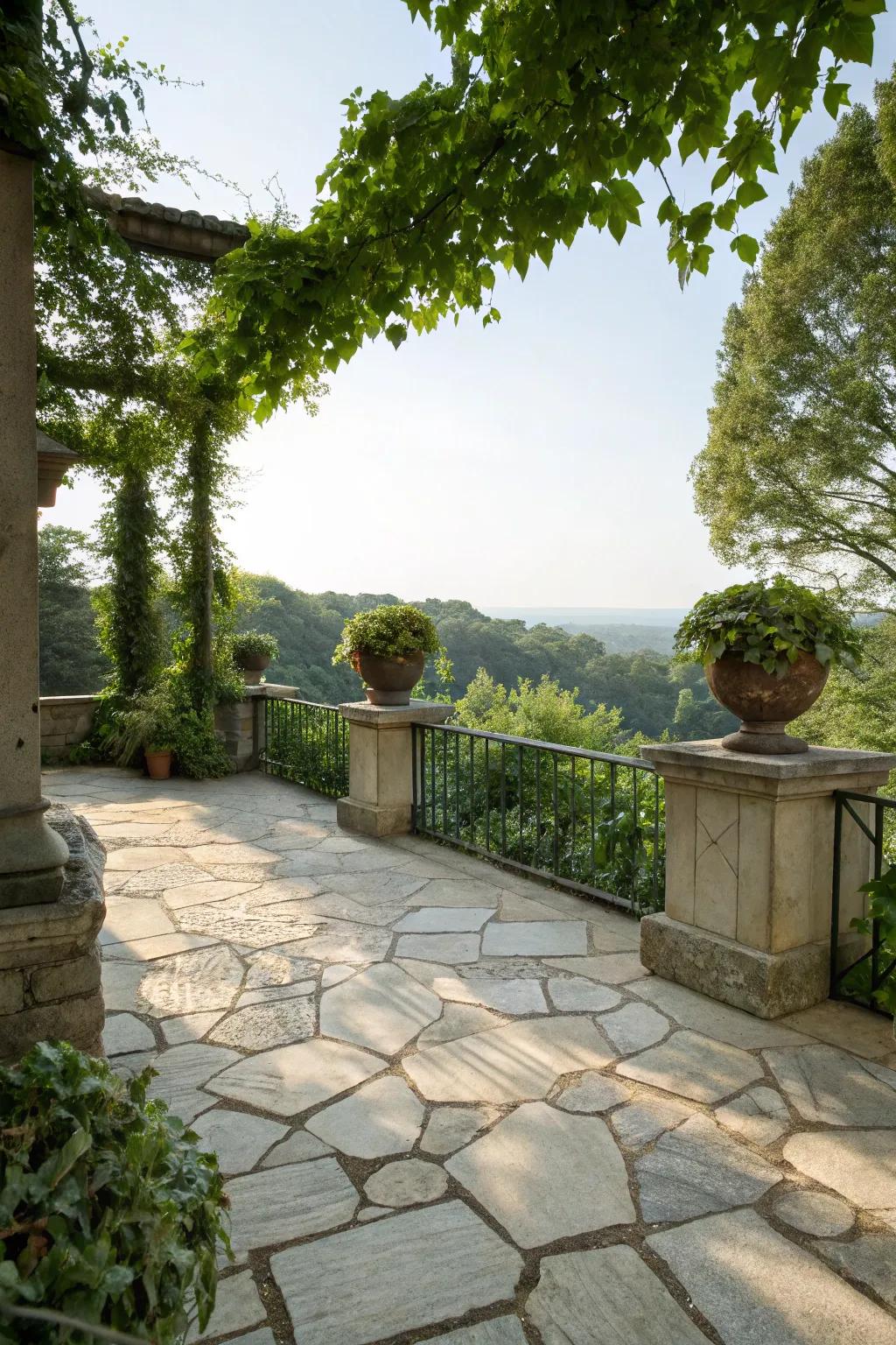 Stone pavers add natural elegance to any outdoor space.