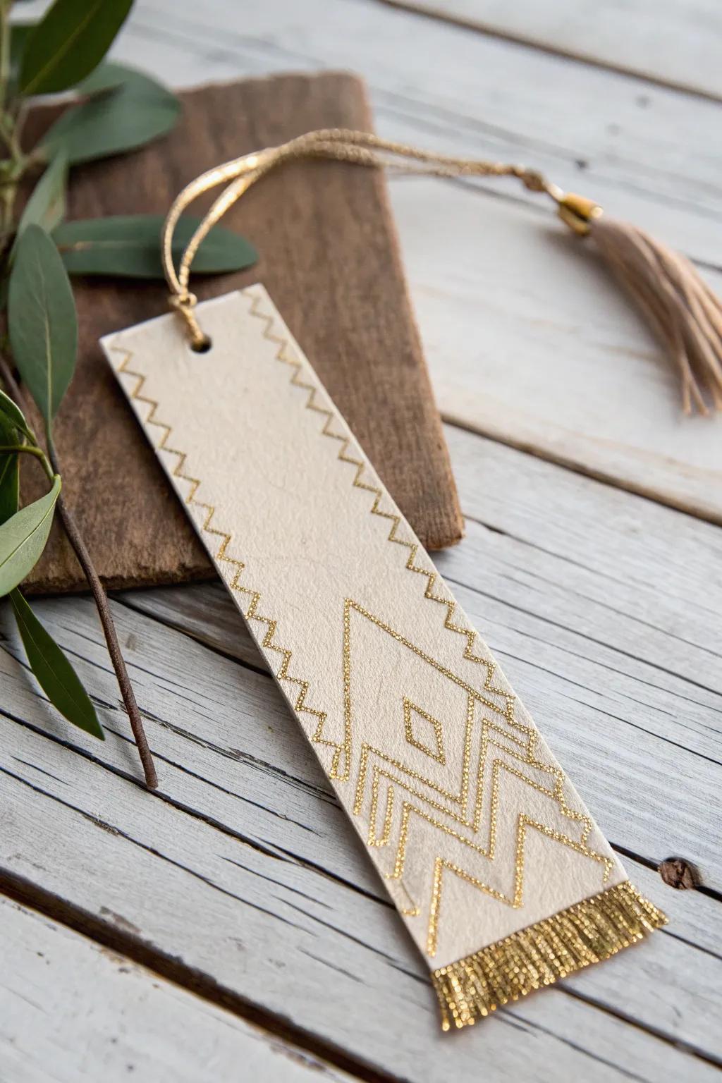 Add a touch of glamor to your reading with a shimmering metallic edge bookmark.