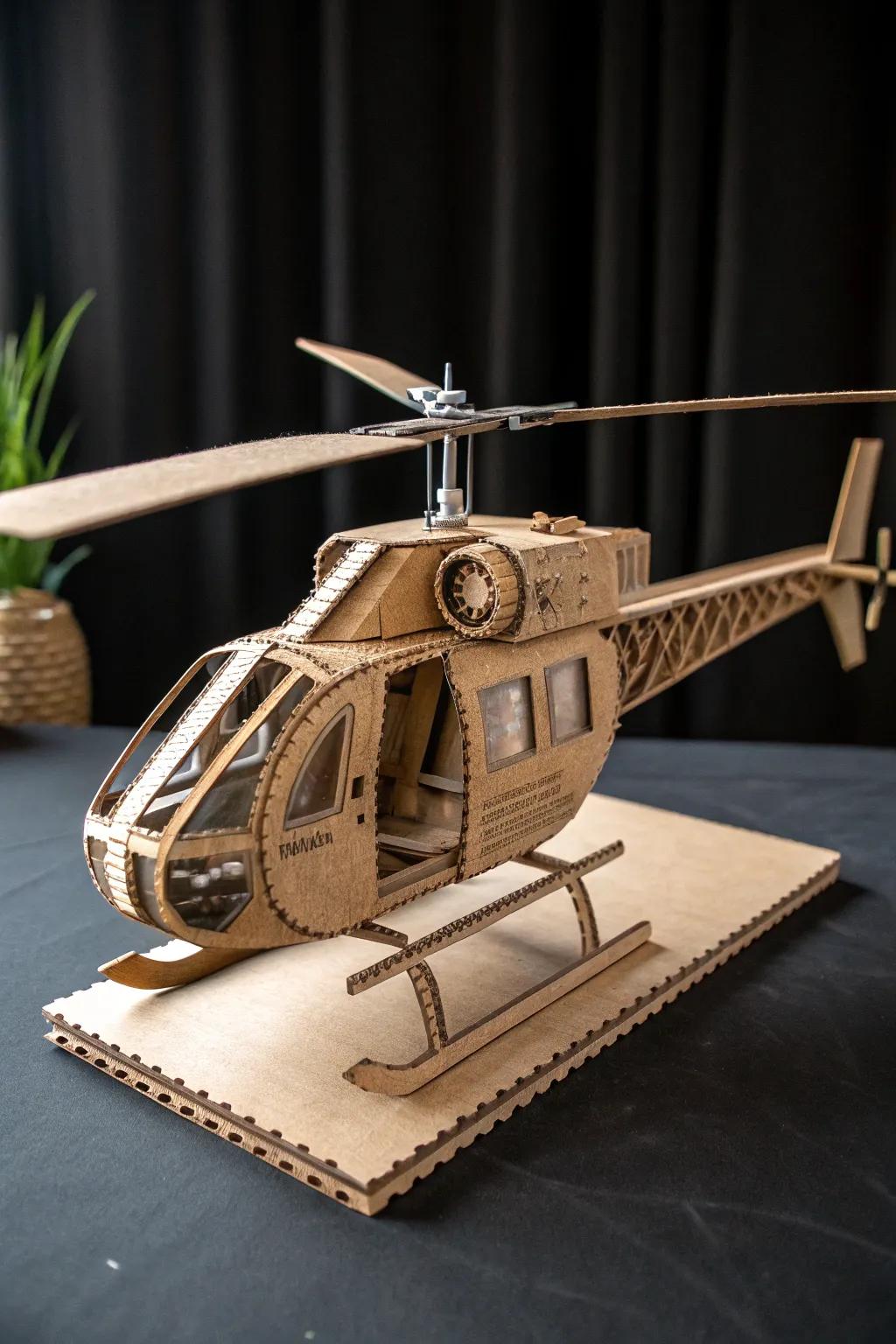 Elevate your creativity: Craft a cardboard helicopter for unforgettable family game nights!