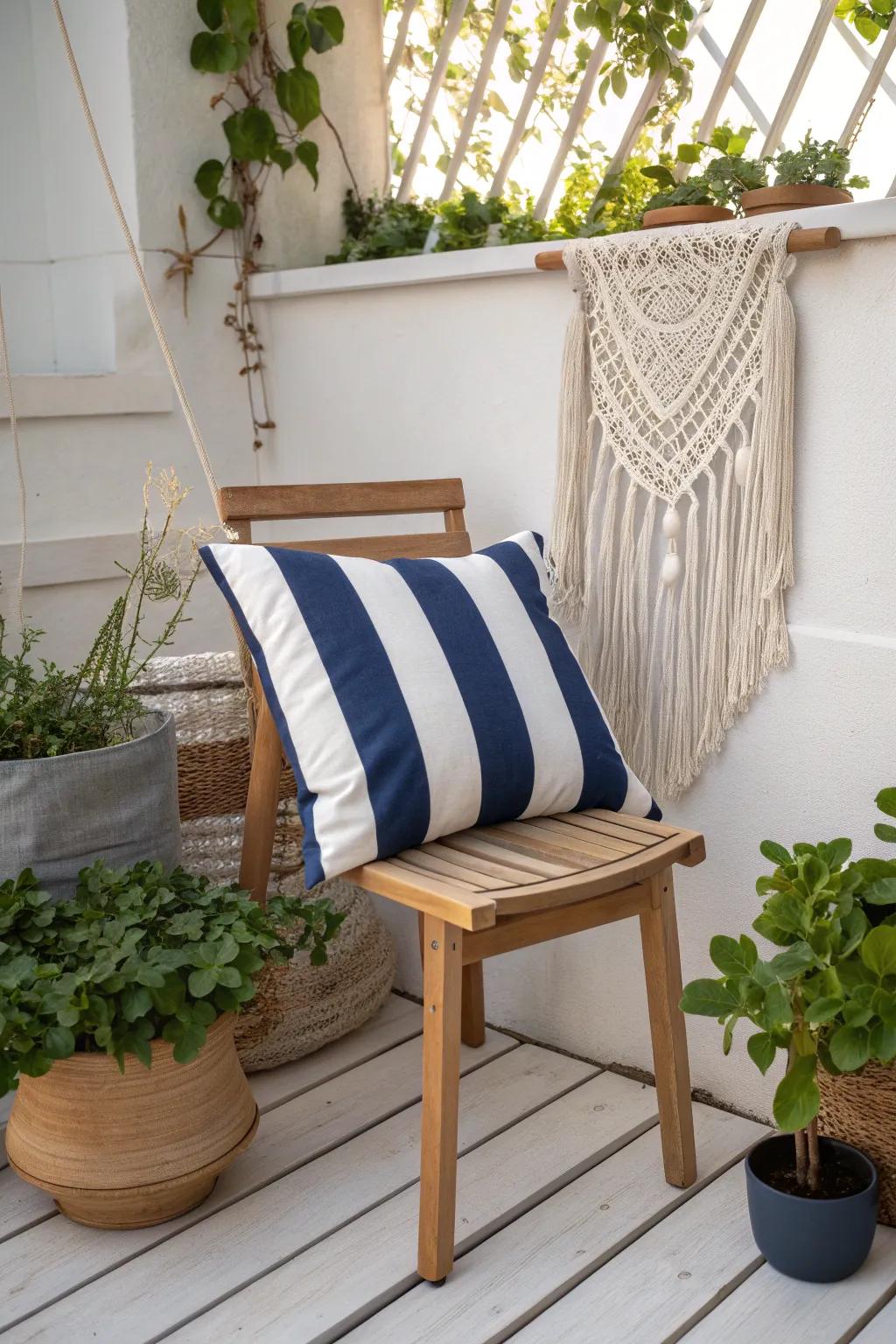Transform your catio with a touch of nautical charm and minimalist elegance.